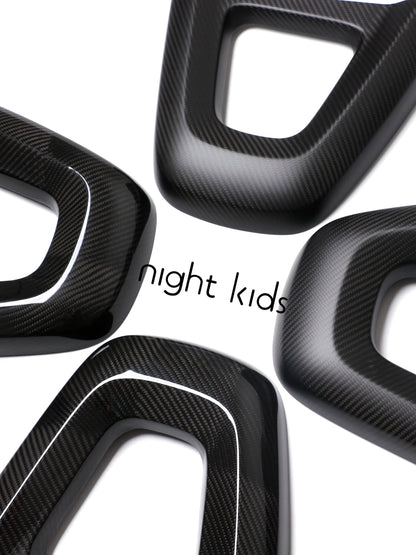 Night Kids for 2016-2023 Mazda MX5 ND Carbon Fiber Seatback Sticker MX5 ND1 ND2 Dry Carbon Fiber Interior