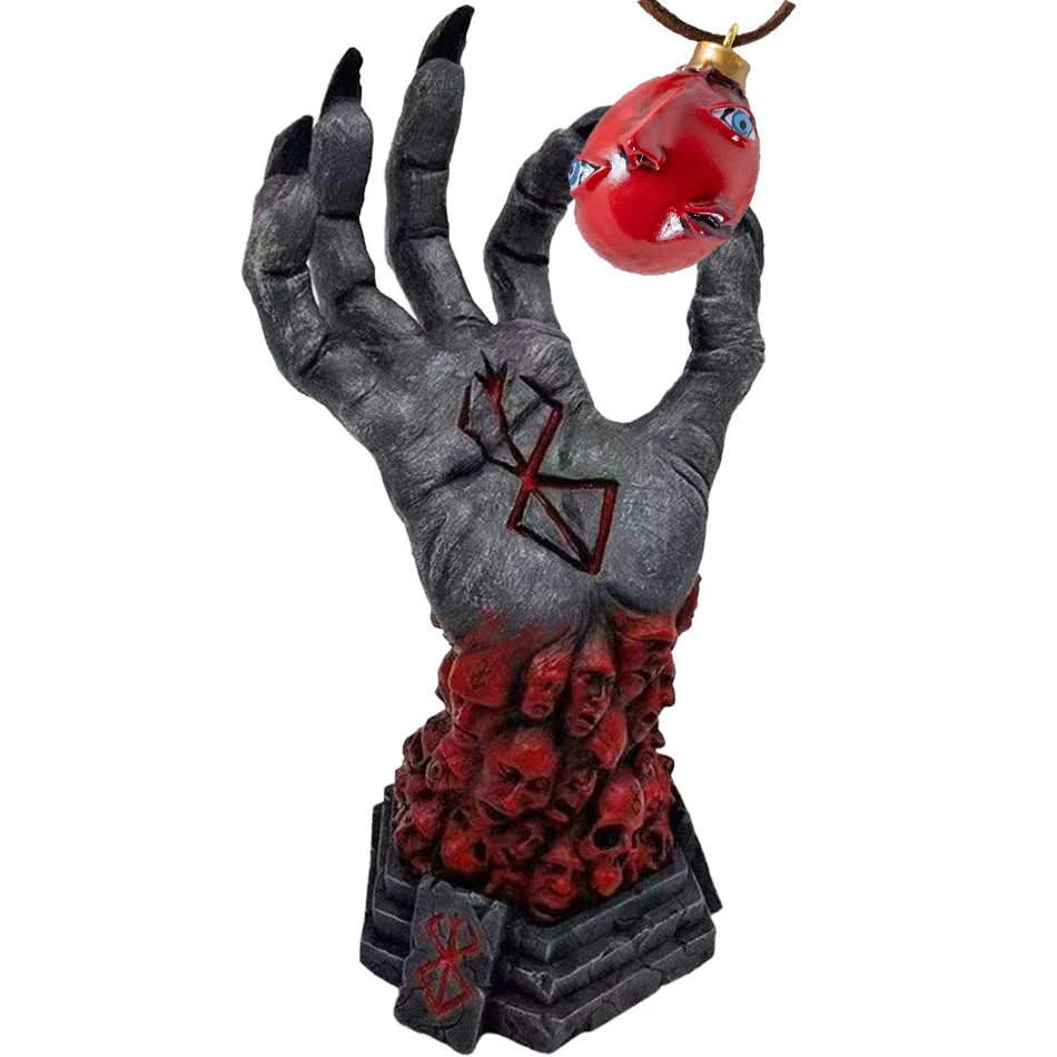 Berserk Figure Hand of God Statue Anime Handcraft Resin Ornament Halloween Skeleton Figurine Craft Desk Decoration Scary Props