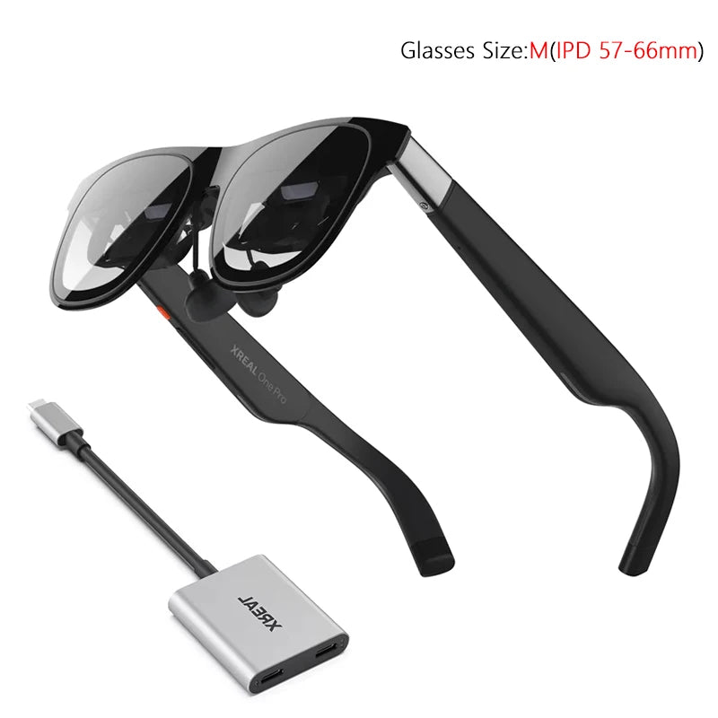XREAL One Pro AR Glasses with 171'' 57 Fov Screen Smart Glasses Compatible with XBox PS5 Switch Steam Deck Drone Controller