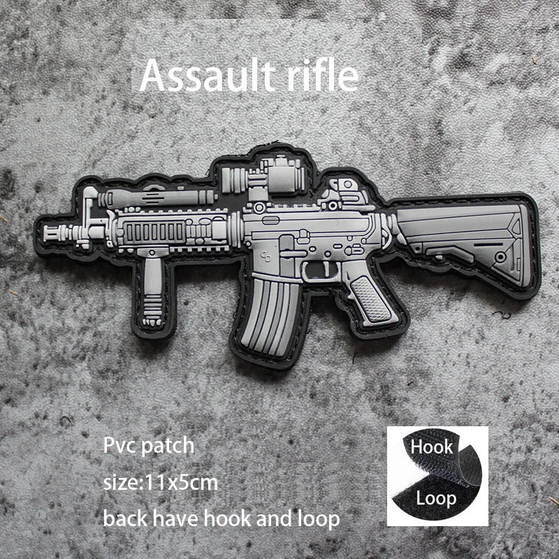 New Design High-Quality PVC Three-Dimensional BABAYAGA Pencil Grocope Soft Rubber Morale Armband Backpack With Hook Loop Patch