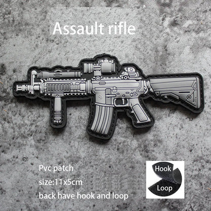New Design High-Quality PVC Three-Dimensional BABAYAGA Pencil Grocope Soft Rubber Morale Armband Backpack With Hook Loop Patch