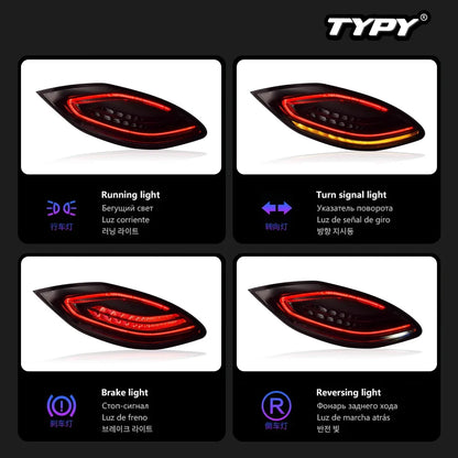Car For Porsche Panamera 970 Taillight 2010-2013 970.1 Upgrade Modified DRL Dynamic Turn Signal LED Taillight Auto Accessories