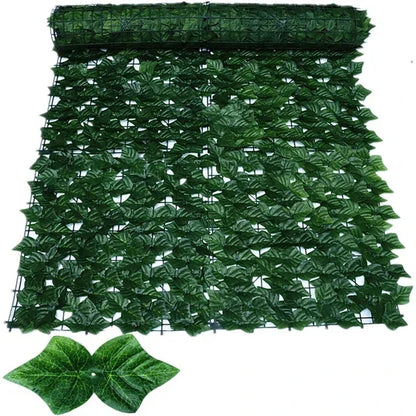 For Home Outdoor Garden Balcony Decoration Fake Plant Artificial Ivy Hedge Green Leaf Fence Board Artificial Privacy Fence