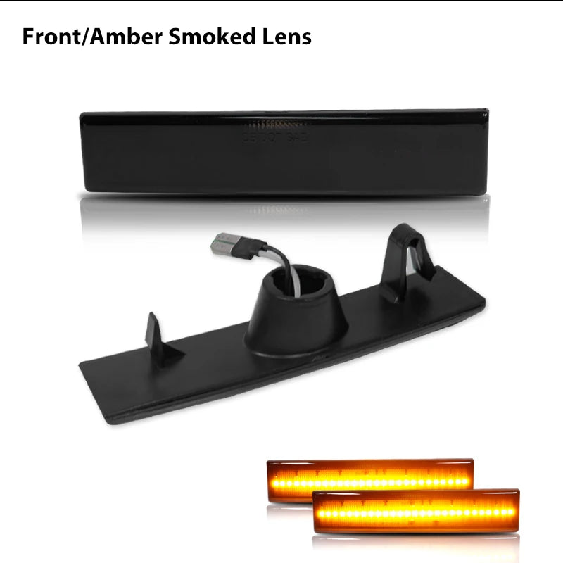 Car Front Amber Rear Red LED Car Bumper Side Marker Indicator Light Fender Flare Light For 1986-1992 Toyota Supra MK3 A70
