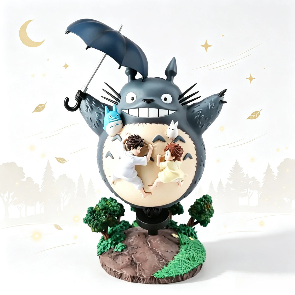 Hayao Miyazaki Animel Peripheral Totoro Figurine Desktop Ornaments 19cm PVC Action Figure Statue Model Cute GK Birthday Gifts