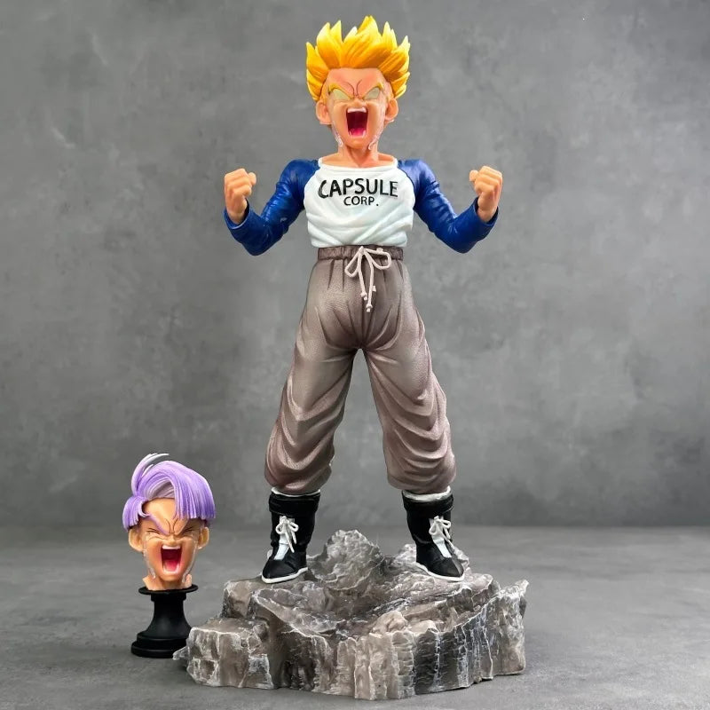Anime Dragon Ball Z Trunks Figure Super Saiyan Trunks Statue Replacement Light Head Pvc Action Figures Collection Model Toys