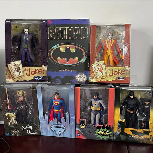 Batman Joker Figure Mafex Supermen Harley Quinn Action Figure Cartoon Classic Roles Collectable Model Birthday Toys