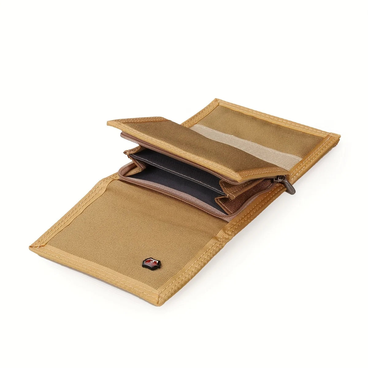 Korean Version, Wallet Zipper Coin Bag Multi-Function Classic Hot Wallet Khaki Card Bag Folding