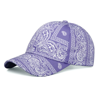 Cashew Flower Color Block Baseball Cap European and American  Summer Sun Protection Casual Fashion Duckbill Cap Outdoor Sun Hat