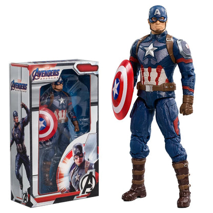 18CM Avengers Legends Figure ZDTDS Original Toy Set Spider Captain Miles Morales Thanos Ghost Iron Man Hulk Box Thor Falcon Doll