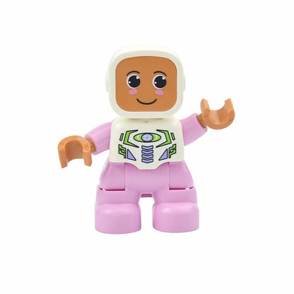 Figures Dolls Big Size Building Blocks Family Action Workers Doctor Police Farmer Compatible Large Bricks Duploes Kid Toys