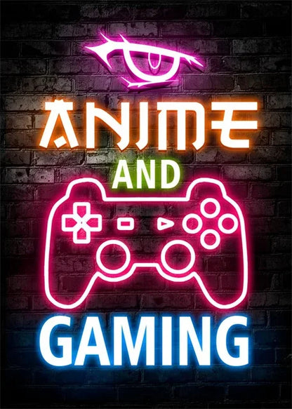 Gaming Neon Eat Sleep Game Repeat  Canvas Posters Gamer Room Decor Canvas Print Art for Home Esports Bedroom Decor Gift Painting