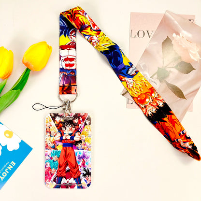 Wholesale Anime Movie Dragon Ball Lanyard Keys Neck Strap Card Badge Gym Key Chain Lanyard Key Holder DIY Hang Rope Keyrings