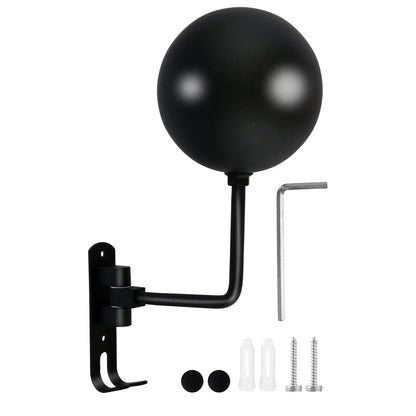 Wall Mount Motorcycle Helmet Holder 180°Rotation Football Bicycle Helmet Rack Helmet Display Hanger Stand for Caps With 2 Hooks