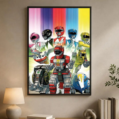 Mighty Morphin Power Rangers Poster PP Paper Decorative Wall Art for Living RoomsBedrooms Bars Cafes Stylish Home Decor Gift