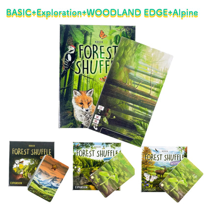 Classic Strategy Board Game:Forest Shuff Base Game、Expansion Board Game, Forest Art Style, Family Party Fun Adult Gift
