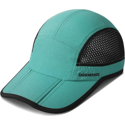 GADIEMKENSD Men Women Folding Climbing Peaked Cap Baseball Cap Outdoor Breathable Camping Hiking Quick Drying Trekking Sun Hat
