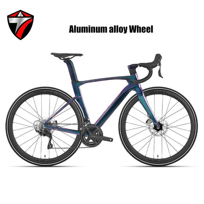 TWITTER New CYCLONE RS-24S Shift+105 Derailleur Carbon Road Bike 4-Pistons Oil Disc Brake Racing Bicycle 700*28C for Men Women