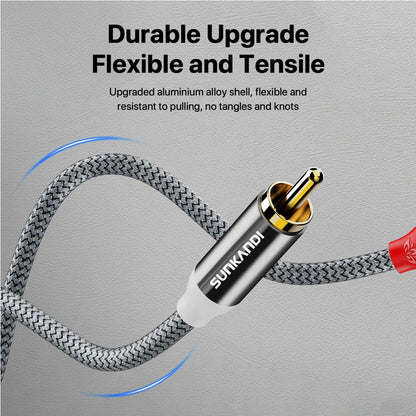SUNKANDI RCA to 3.5mm Audio Cable,3.5mm to 2 RCA Male to Male Stereo Aux Cord for Smartphones, MP3, Tablets, Speakers, HDTV