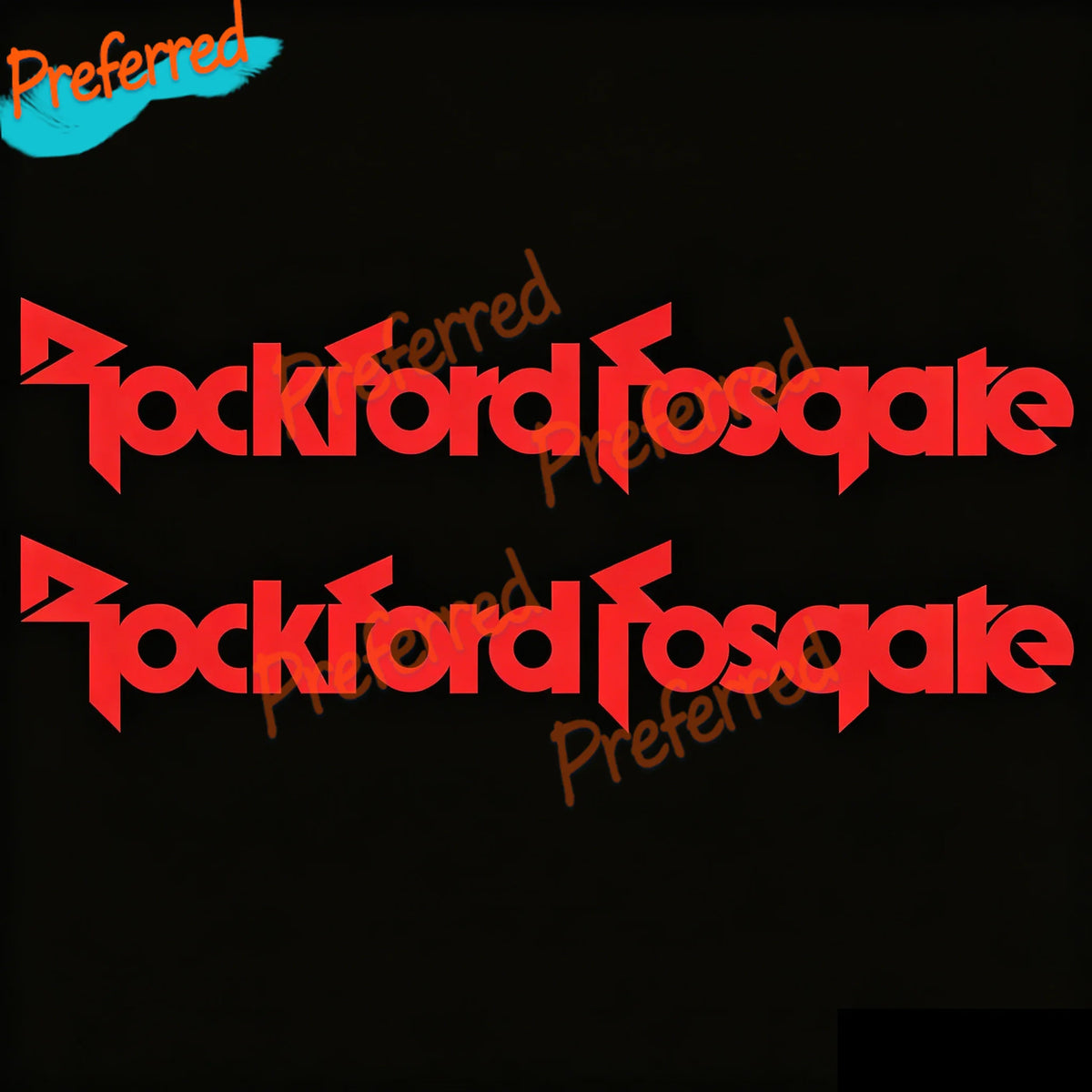 2x JDM Rockford Fosgate Logo Audio Racing Decal Die Cut Stickers Vinyl Decal Customizable in Any Size No Background