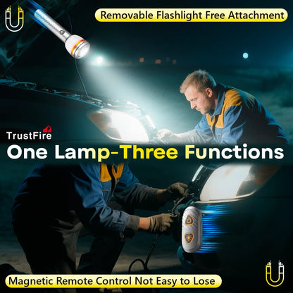 Trustfire WL22 Flashlight 1900MM Telescopic Camping Lights 2200mAh Lanterns With Remote Control Light for Outdoor Car Repair