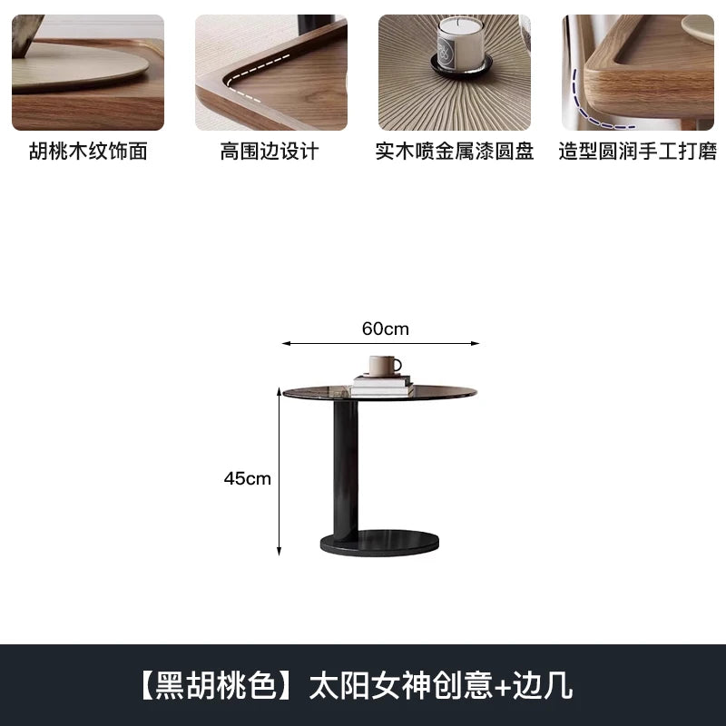 Brown Waterproof Coffee Table Tray Centerpiece Unique Modern Set Side Table Living Room Minimalist Mesa De Centro Sala Furniture