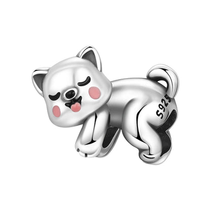 Orstarry 925 Sterling Silver Cute Rabbit Animal Beads Original Pendants Bracelet Charm Jewelry Party DIY Trendy Gifts