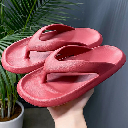 Women's Classy Flip-Flops for Women, Summer Flip-Flops for Beach Couples, New Thick-Soled Outer Wear Sandals for Men, Bathroom Bathing Non-Slip Slippers