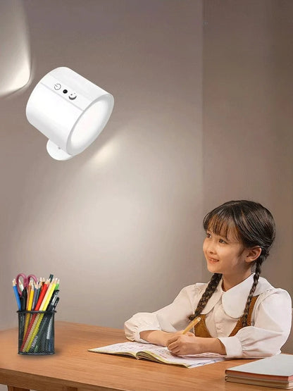 360° Rotating LED Wall Light, Touch Remote Control, 10 Brightness Levels, USB Rechargeable - Ideal for Living Room, Hallway