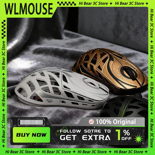 WLMOUSE Strider 45g Magnesium Wireless Gaming Mouse PAW3950HS Sensor 8K Polling Omron Switch Gamer Gifts