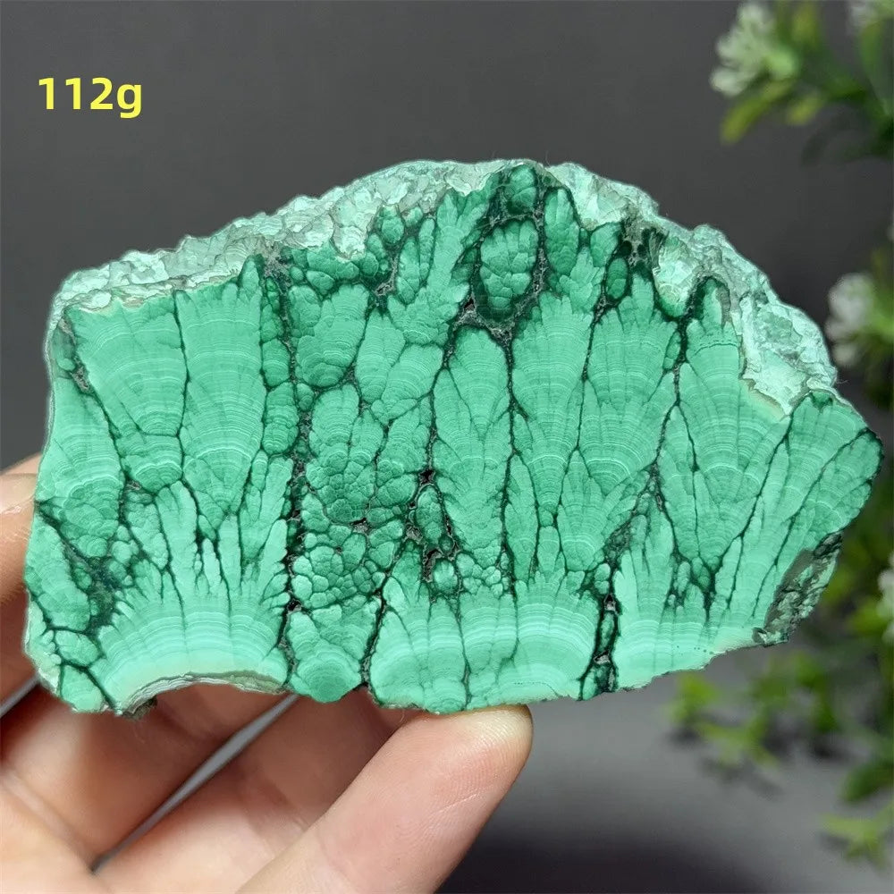Natural High-Quality And Beautiful Malachite Slate Mineral Raw Stone Therapy Meditation Prayer Energy Home Decoration+Bracket