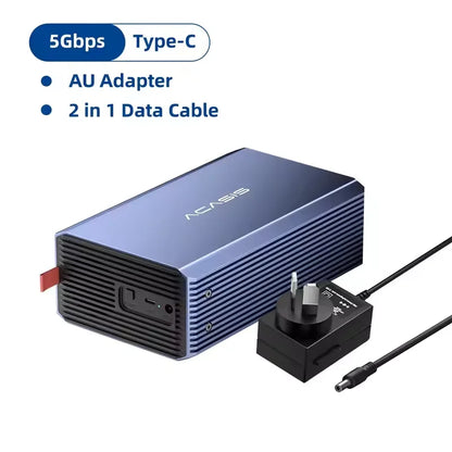 Acasis Dual Bay 3.5/2.5 Inch HDD/SSD Case 60TB External Hard Drive Enclosure SATA to USB Hard Disk Array with RAID Function