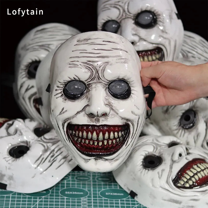 Horror The Exorcist Smiling Face Demon Mask Cosplay Evil Creepy Ghost ...