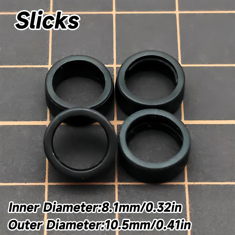 Kicarmod 1/64 Model Car ABS Wheels with Rubber Tire Brake Disc Refitting Parts Diameter 10mm For Model Car Tomica