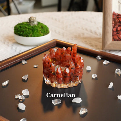 1PC Natural Crystal Energy Generator degaussing Bowl Reiki Healing Chakra Resin Meditation Point Room Decor For Mother Day Gift