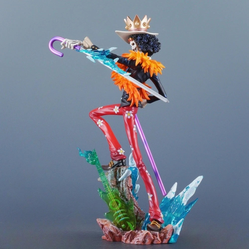33cm Anime ONE PIECE Figure Brook Action Figures Pvc Burukku Statue Desktop Ornamen Collection Model Toys Gifts