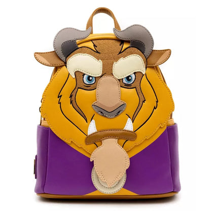 New Loungefly Beauty and The Beast Belle Stained Glass Portrait Mini Backpack Wallet