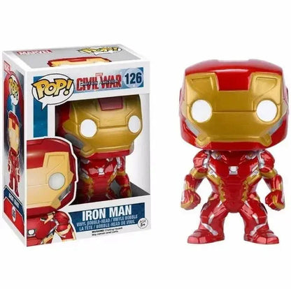 Funko POP The Avengers Tony Stark 225 Black Widow 454 Iron Man 304 Thanos Black Panther Thor Spiderman Figure Model Toy Kid Gift