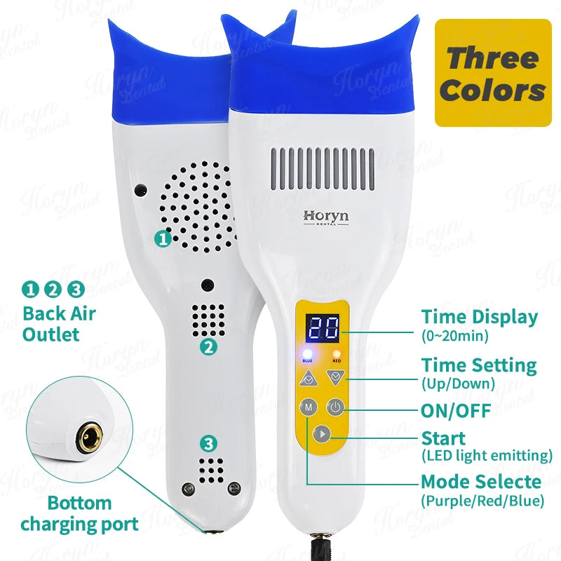 10 LED Dental Hand Held Type Portabl Teeth Whitening Accelerator 36W Mini Dental Teeth Whitening Light Lamp Bleaching Unit