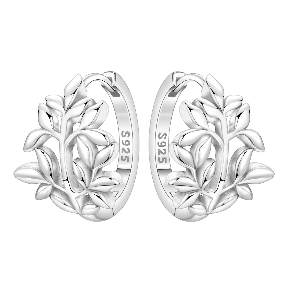 Orstarry Original 925 Sterling Silver Blue Iris Flower Earrings Women Hoop Earring Anniversary Jewelry Trendy Gifts