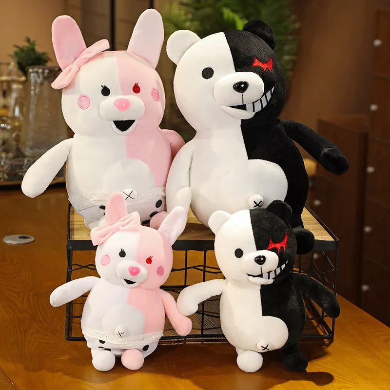 Danganronpa V3 Monokuma Plush Toy Kawaii Stuffed Anime Cute Black and White Bear Doll Monomi Plushies Pillow Christmas Gift