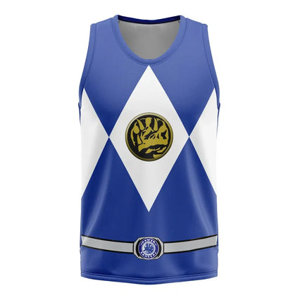 Bandai Periphery Power Rangers Gym Tank Top Anime Cosplay Costume Adult Kids Athleisure Vest Summer Quick-dry Soft Lightweight