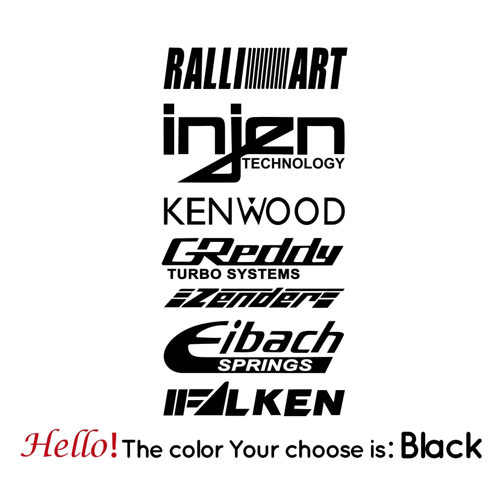 1pc Funny injzn kenwood text bike sticker Car Stickers And Decals Carbon Sticker Auto Sticker Home Decor Wall Stickers