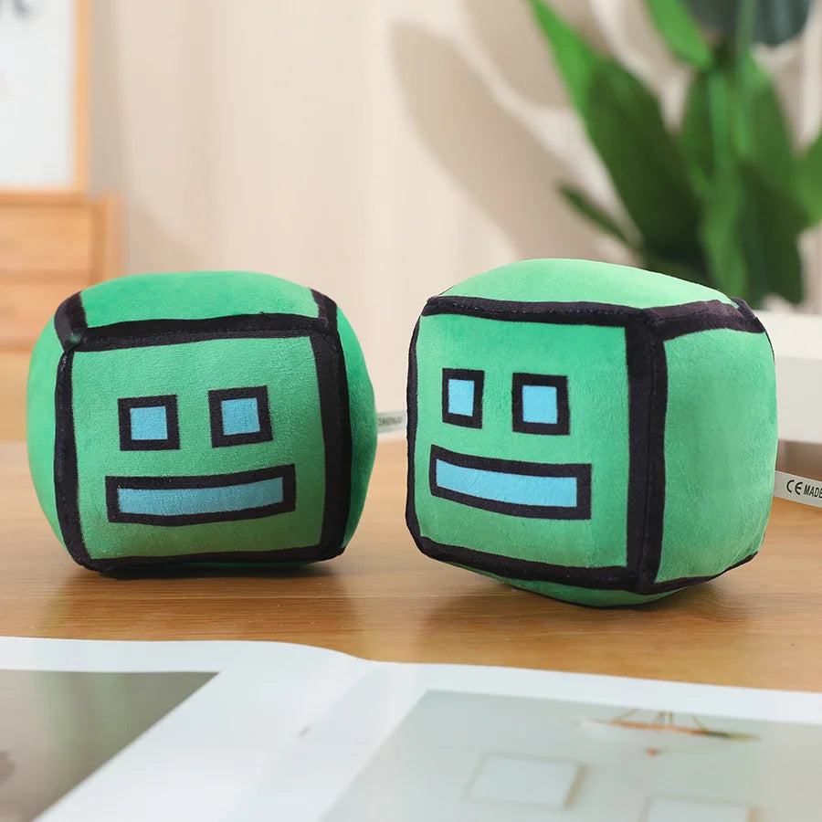 12cm Geometry Dash Plush Toys Cute Soft Stuffed Anime Game GD Dolls For Kid Birthday Christmas Gift Keepsake Decor