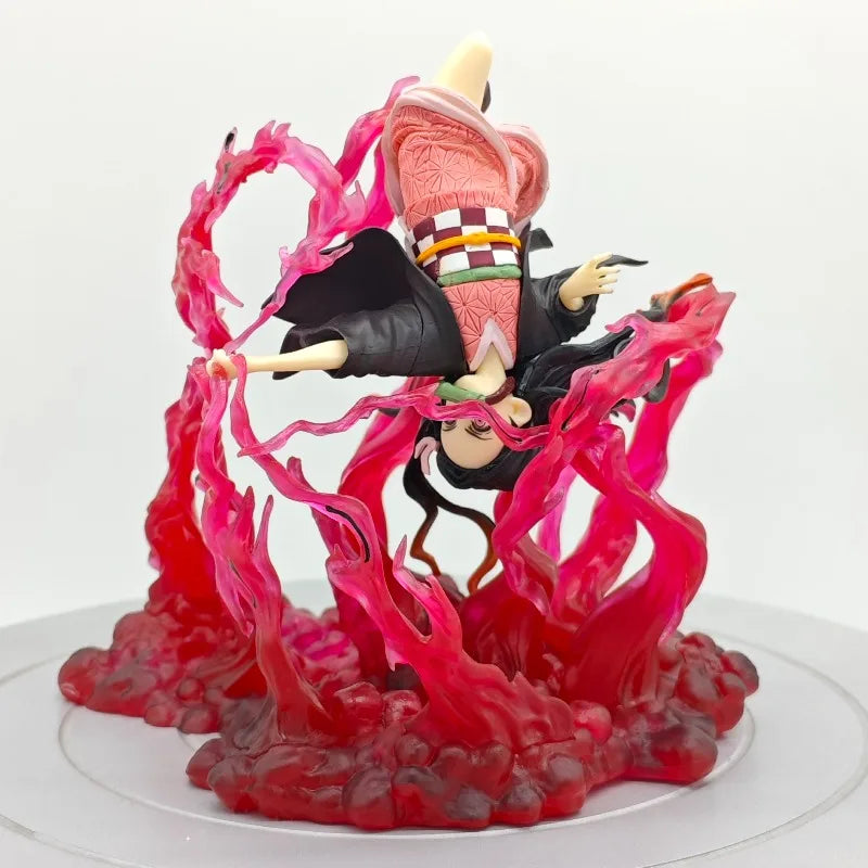 Shinobu Kocho & Nezuko Kamado Demon Slayer Kimetsu No Yaiba Figure PVC Action Statue Fighting Pose Ver Collectible Model Toys