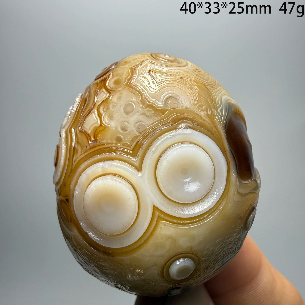 Natural Sardonyx Agate Alxa Gobi Eye Mineral Specimen Energy Crystal Chakra Reiki Healing Stone for Garden Home Decor  A4-2-24