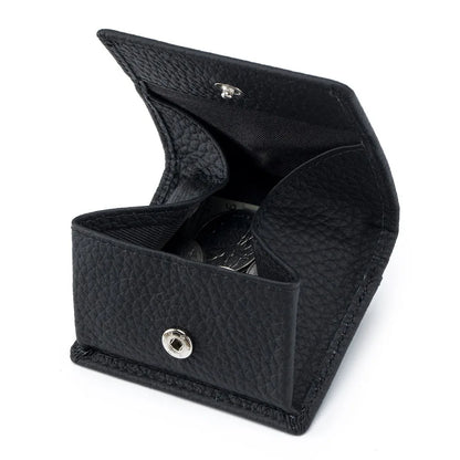 1 Pcs Genuine Leather Coin Purse Makaron Change Holder Mini Pocket Pouch Wallet for Men Women Compact Snap Closure Coin Case