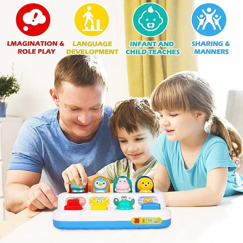 Interactive Activity Sensory Toy for Babies Cause and Effect Toy Baby Development Games Montessori Educational Learning Toys