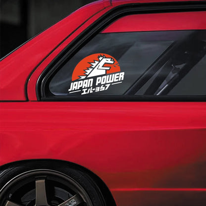 JAPAN POWER Japanese Dinosaur  Sticker, JDM Cartoon Decal High Quality And Durable Automobiles Exterior Accessories