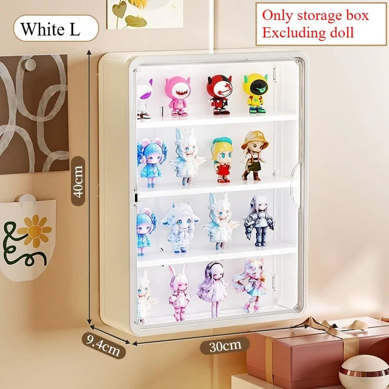 30/40cm Blind Box Storage Display Rack Wall Mounted Stackable Organizer for Acrylic Box Display Cabinet Dust Protection BoxRack